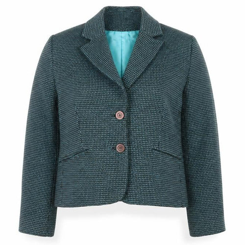 Miss Etam Womens Blue Geometric  Jacket  Size 12