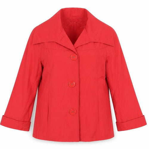 Lebek Womens Red   Overcoat Coat Size 10