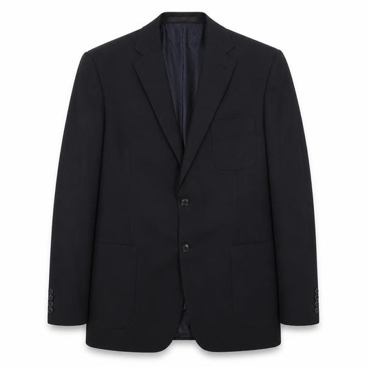 Front view of Marks & Spencer men’s blue jacket suit jacket, size 42