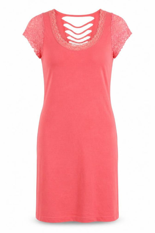 Front view of B&X women’s pink basic t-shirt, size M