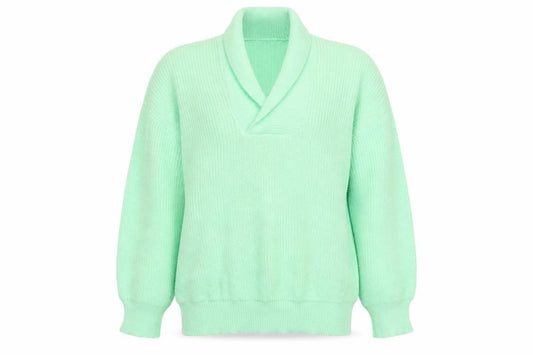 Front view of FROG women’s green knit jumper, size L