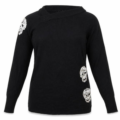 Cubus Womens Black  Knit Pullover Jumper Size M