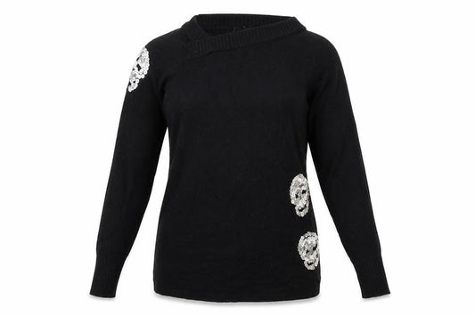 Front view of Cubus women’s black knit jumper, size M