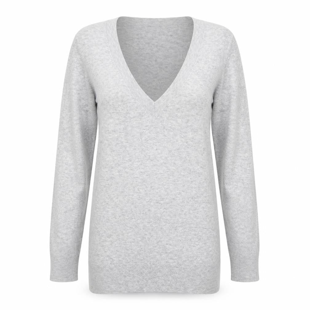 New Look Womens Grey  Knit Pullover Jumper Size 12