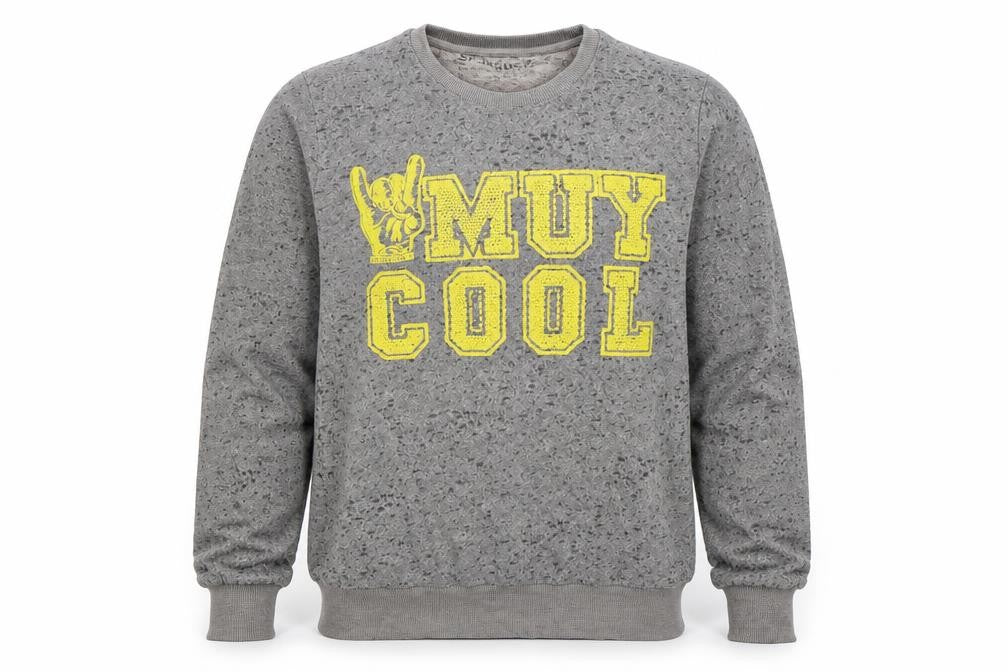 Spanglish Mens Grey   Pullover Sweatshirt Size S