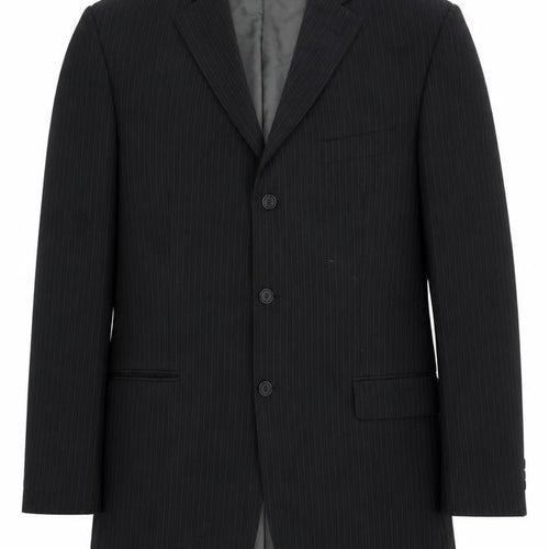 Marks and Spencer Mens Black Striped  Jacket Suit Jacket Size 44