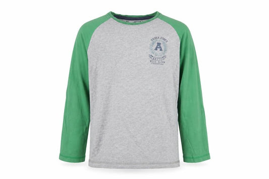 Front view of Next boys’ grey basic t-shirt, size 6, years - super state
