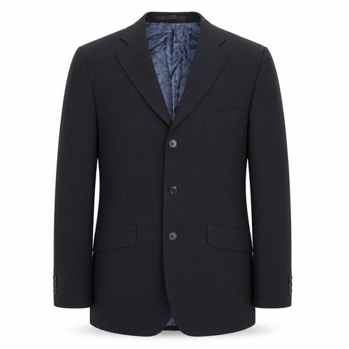 Preworn Mens Black  Rayon Jacket Suit Jacket Size 40