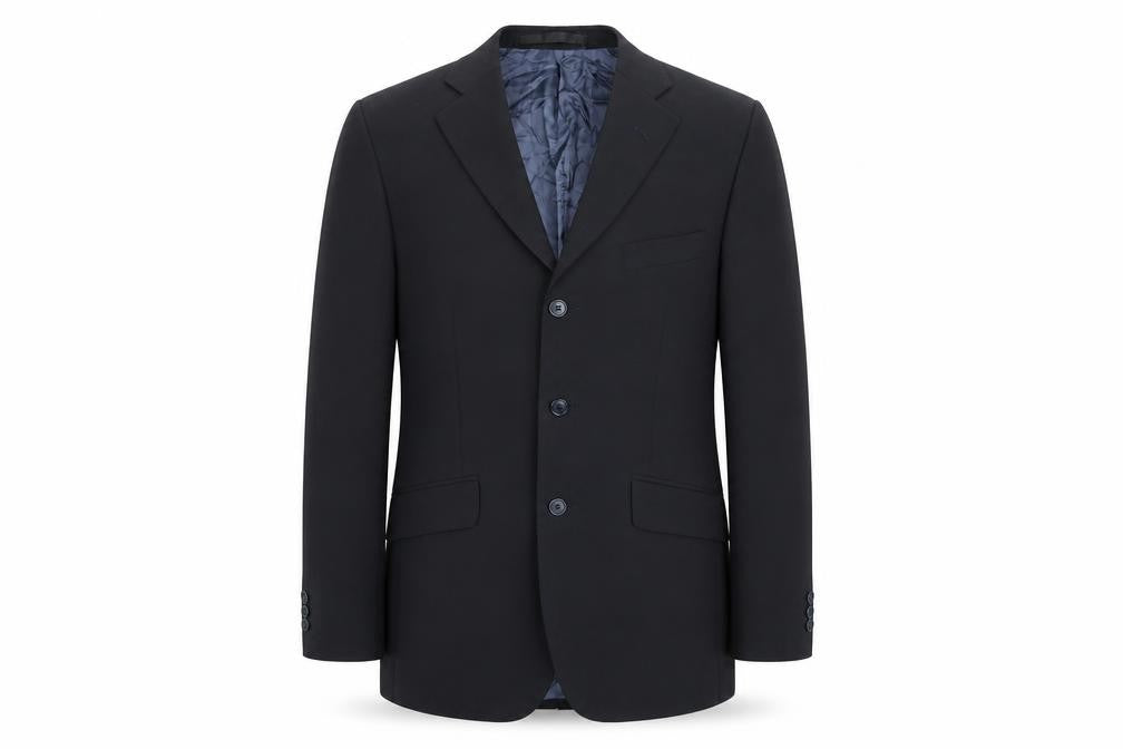 Preworn Mens Black  Rayon Jacket Suit Jacket Size 40