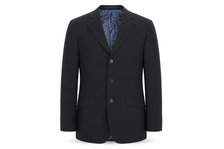 Preworn Mens Black  Rayon Jacket Suit Jacket Size 40
