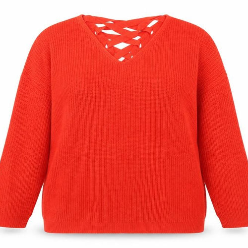 CAPSULE Womens Red  Knit Pullover Jumper Size 18