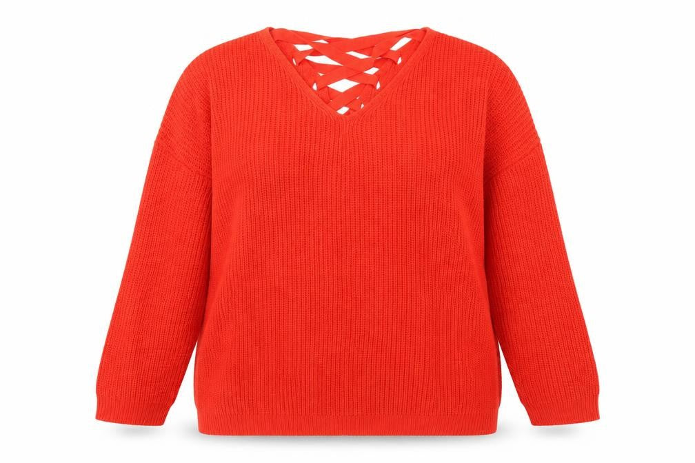 CAPSULE Womens Red  Knit Pullover Jumper Size 18