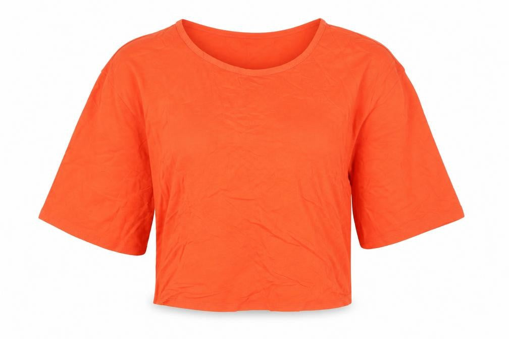 New Look Womens Orange   Cropped T-Shirt Size 14