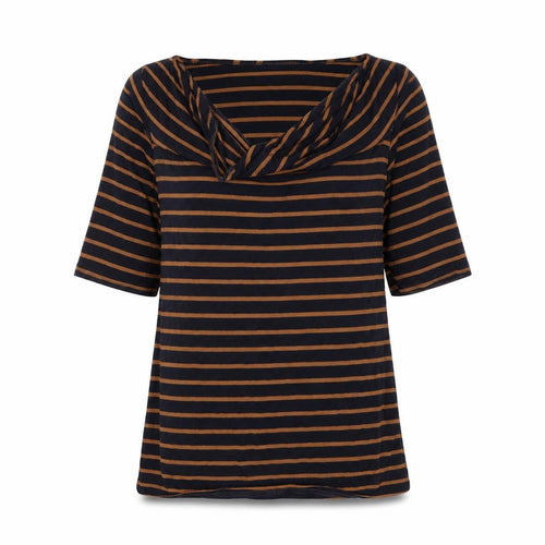 mamas & papas Womens Blue Striped  Basic T-Shirt Size 8