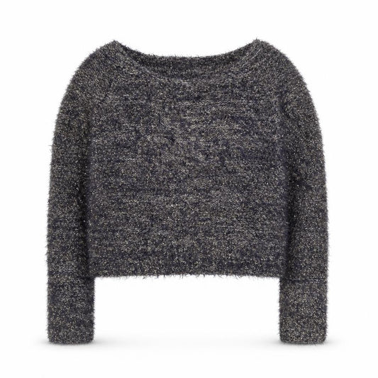 Front view of F&F women’s blue knit jumper, size UK 14