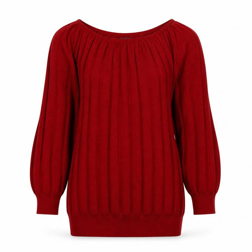 et vous Womens Red  Knit Pullover Jumper Size 12