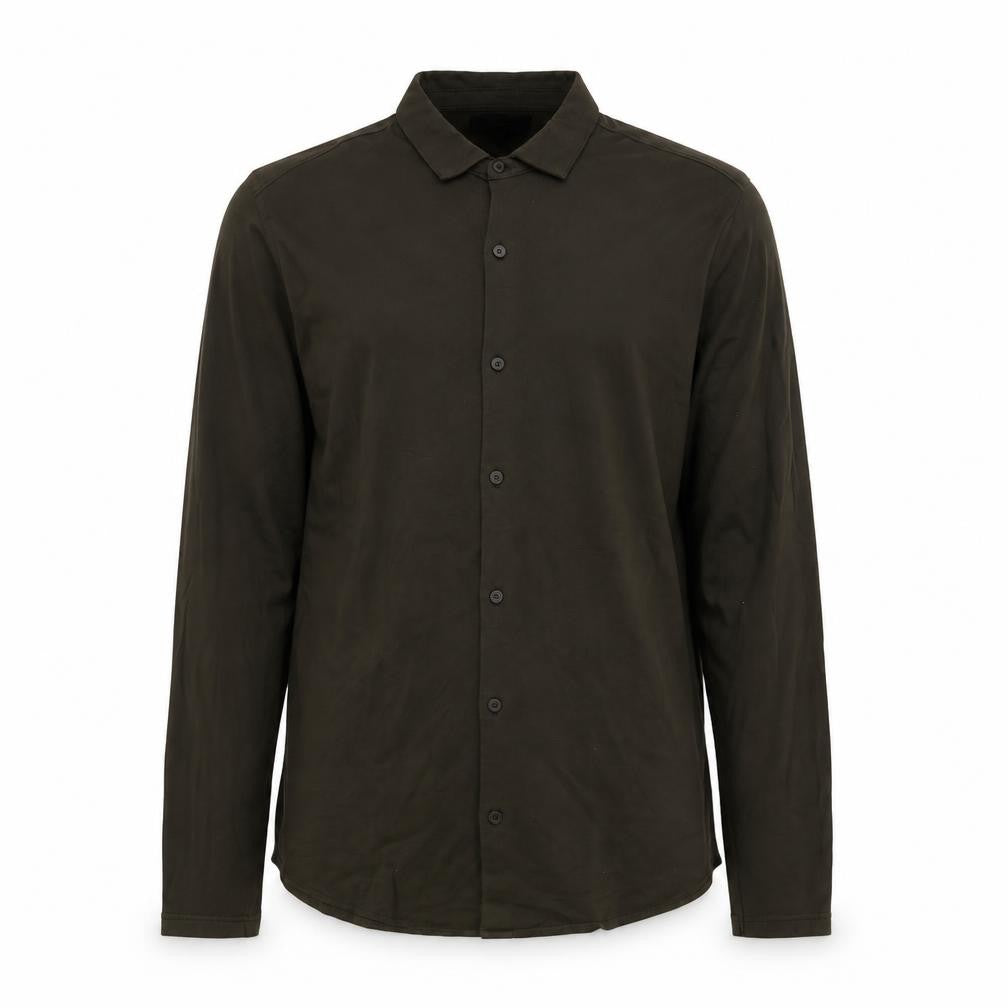 Front view of River Island men’s green polo, size S