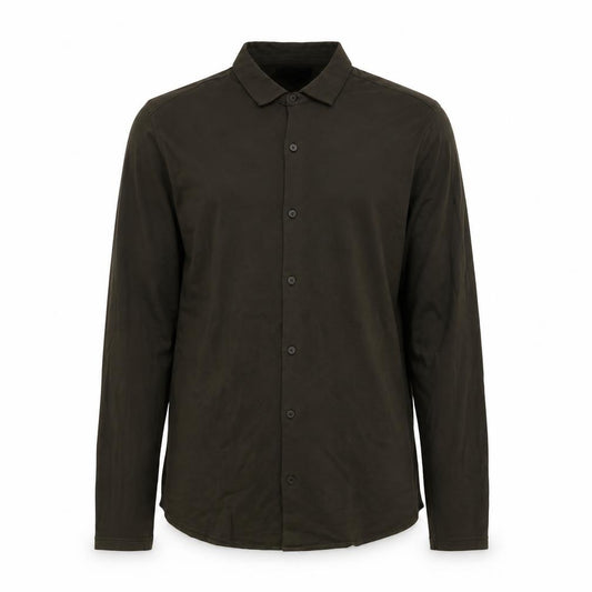Front view of River Island men’s green polo, size S