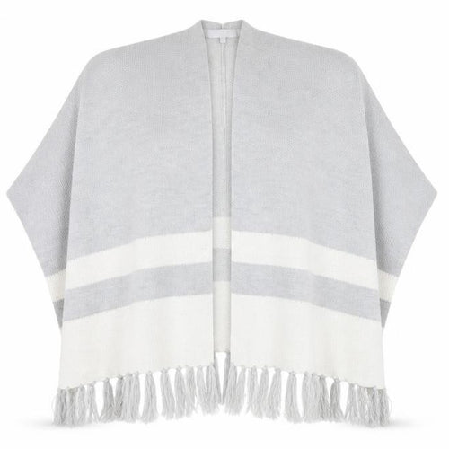Red Herring Womens Grey Striped  Jacket Poncho Size S