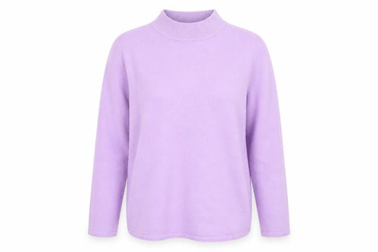 Front view of Bonmarché women’s purple jumper, size L
