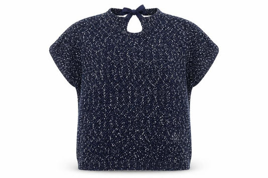 Front view of ESMARA women’s blue jumper, size UK 14