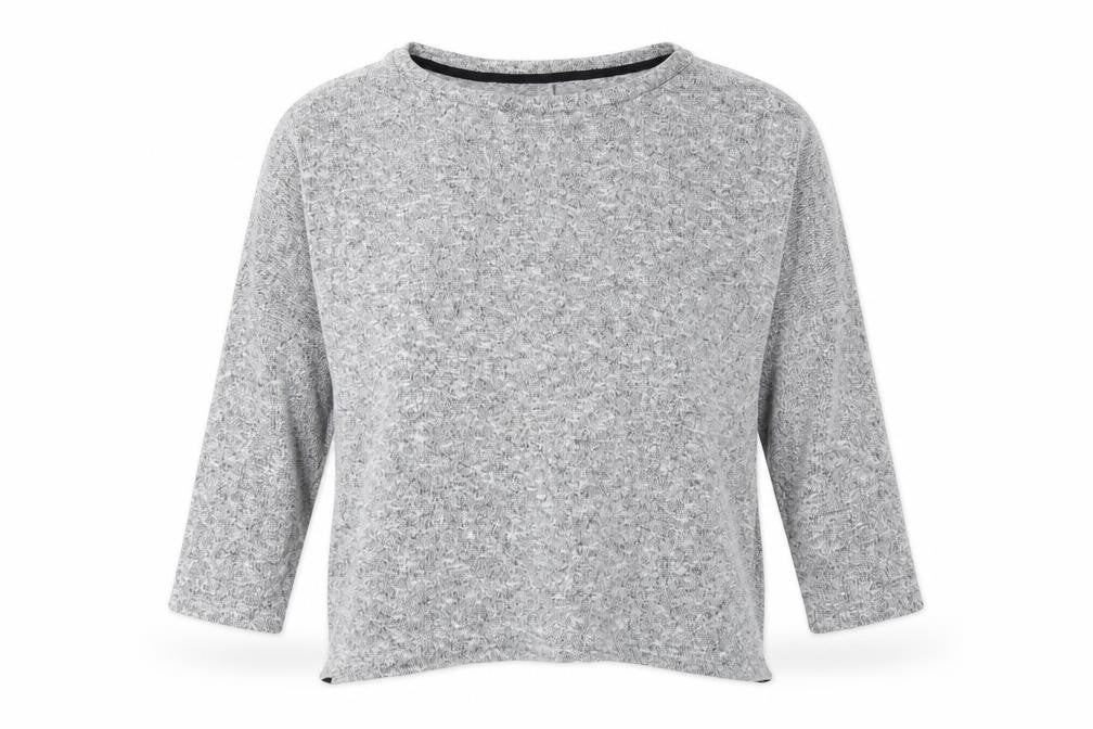 Front view of Primark women’s grey knit jumper, size UK 10