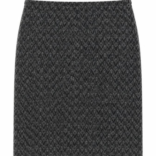 Preworn Womens Grey Geometric  A-Line Skirt