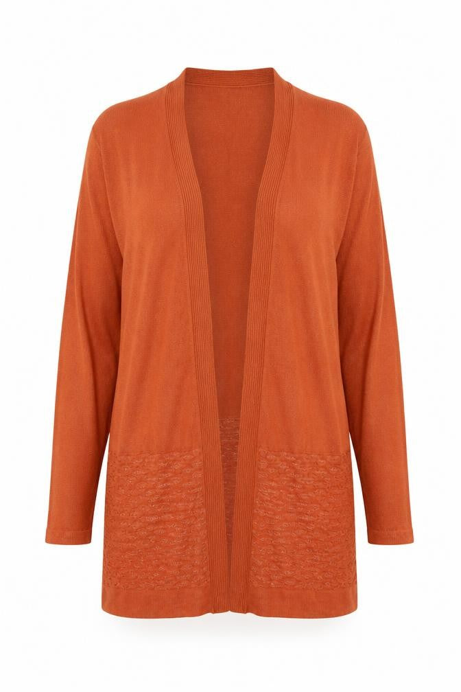 Bonmarché Womens Orange  Knit Cardigan Jumper Size M