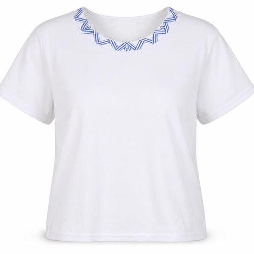 Elizabeth Scott Womens White   Basic T-Shirt Size S