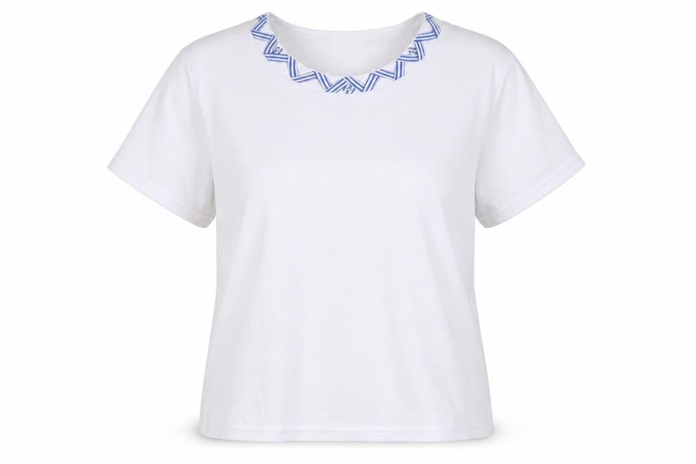 Elizabeth Scott Womens White   Basic T-Shirt Size S
