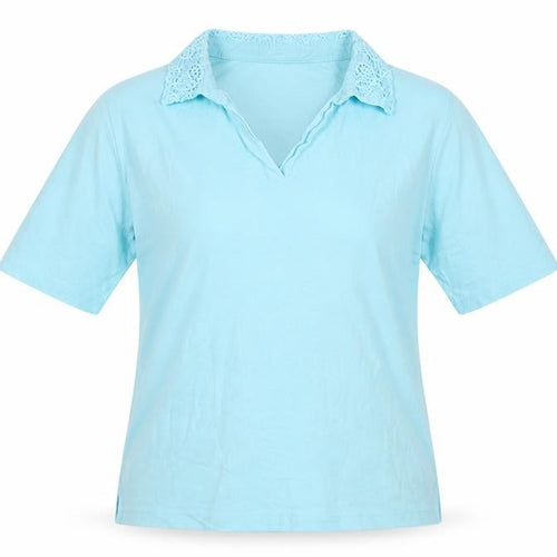 Isle Essentials Womens Blue   Basic T-Shirt Size M