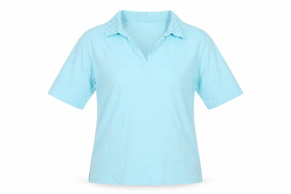 Isle Essentials Womens Blue   Basic T-Shirt Size M