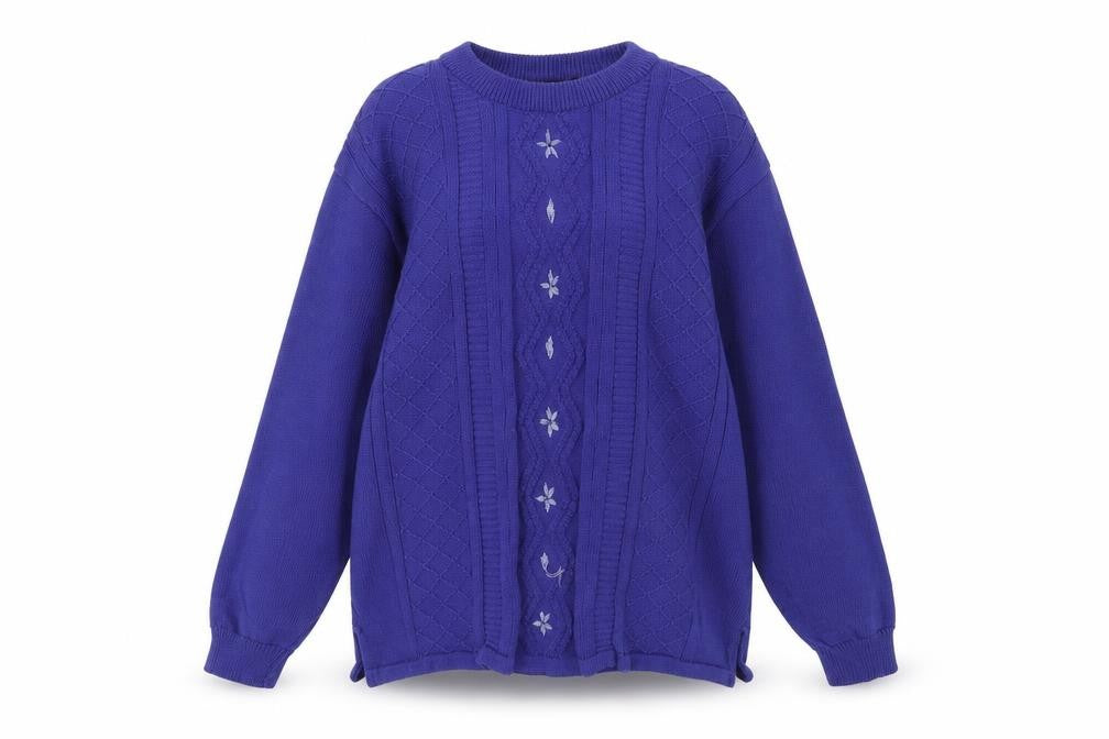 Reflect Womens Blue  Knit Pullover Jumper Size L