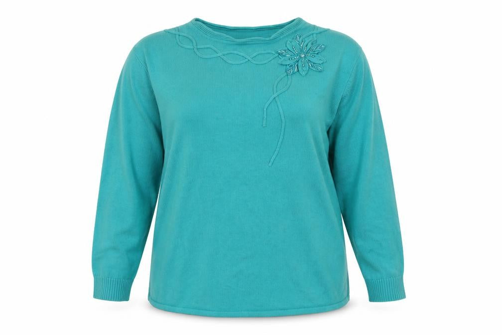 Reflect Womens Green  Knit Pullover Jumper Size L