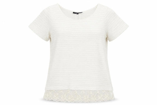 Front view of Next women’s white basic t-shirt, size UK 8