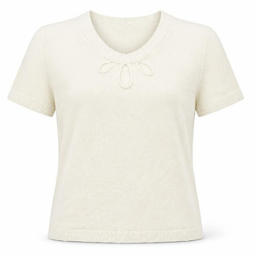 prauna Womens White   Basic T-Shirt Size M