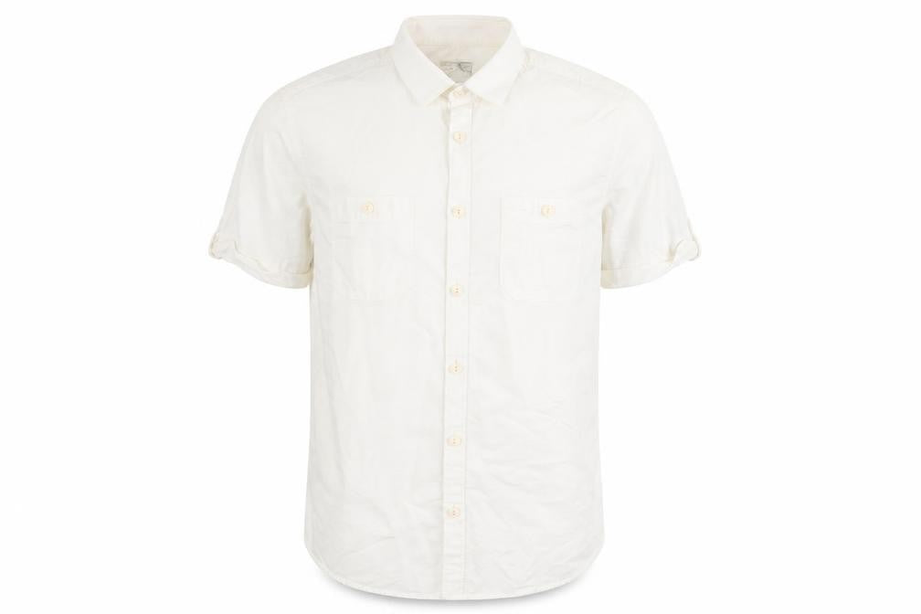 Burton Mens White    Button-Up Size M