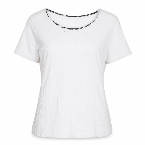 mona Womens White   Basic T-Shirt Size 14