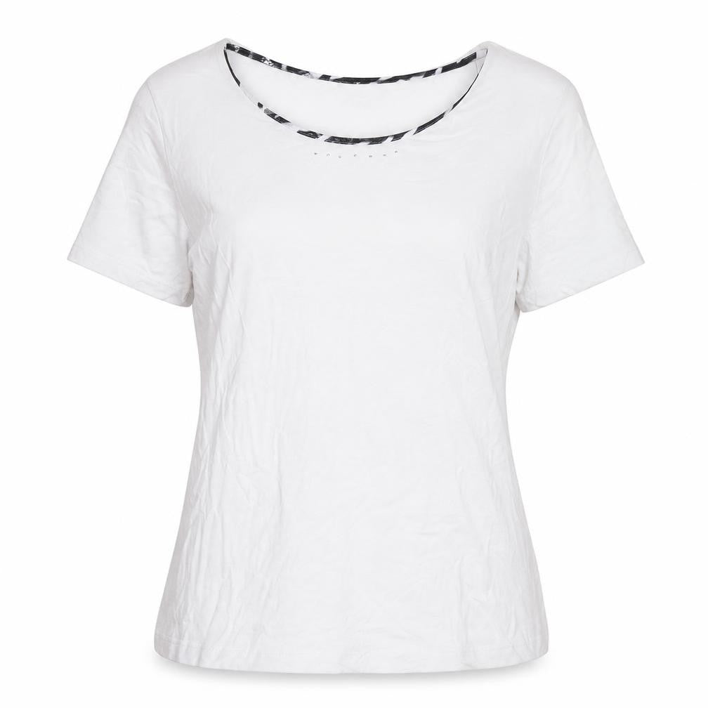 mona Womens White   Basic T-Shirt Size 14
