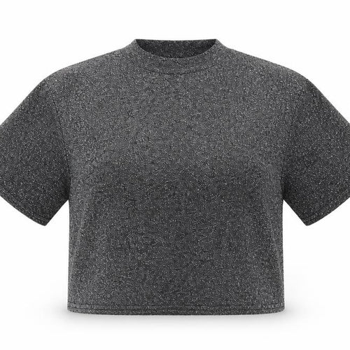 Cooperative Womens Black   Cropped T-Shirt Size S