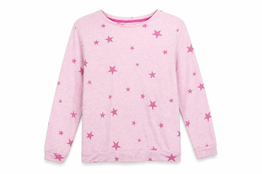 Front view of F&F women’s pink solid top pyjama top, size UK 10