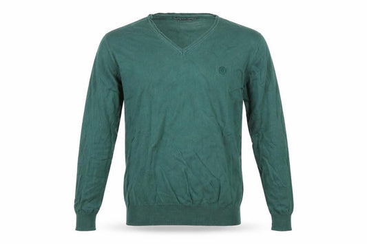 Front view of Zara men’s green jumper, size M