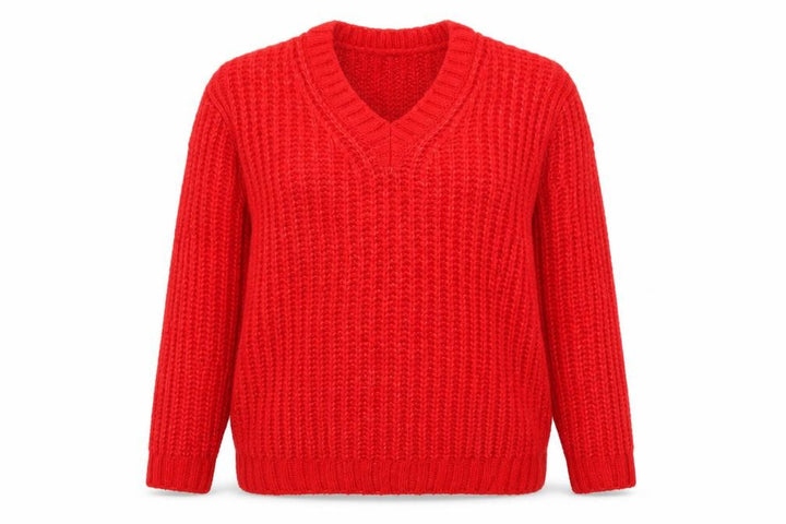 Mango Womens Red Pullover Jumper Size S