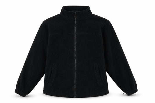 Front view of Geejay women’s black jacket, size UK 36