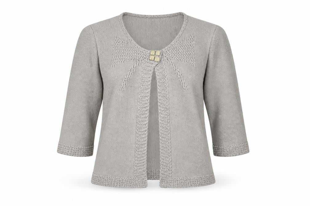 Per Una Womens Grey  Knit Cardigan Jumper Size M