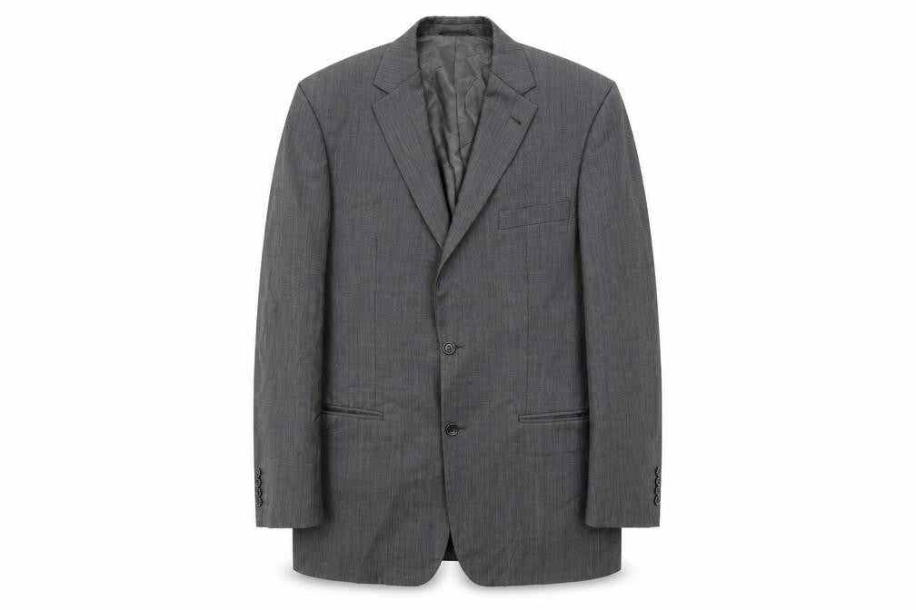 BARUTTI Mens Grey  Rayon Jacket Suit Jacket Size 42