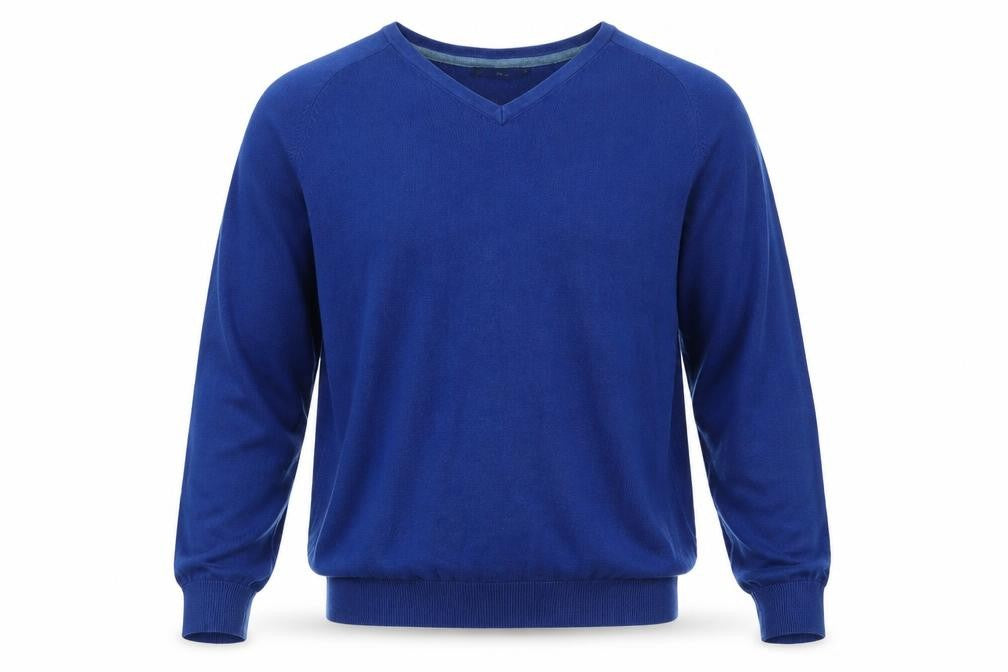 EWM Mens Blue  Knit Pullover Jumper Size L