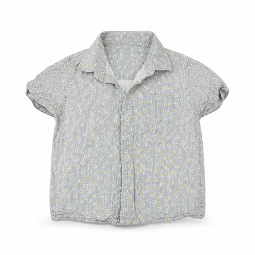 John Lewis Boys Grey Check  Basic Button-Up Size 3 Years
