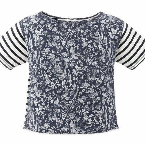 Gap Womens Blue Striped  Basic T-Shirt Size XS