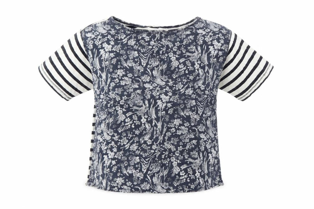 Gap Womens Blue Striped  Basic T-Shirt Size XS